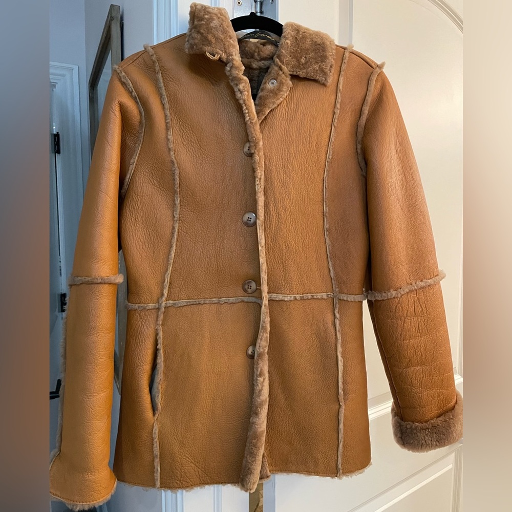 Rem Garson Tan Shearling Jacket - Picture 6 of 10
